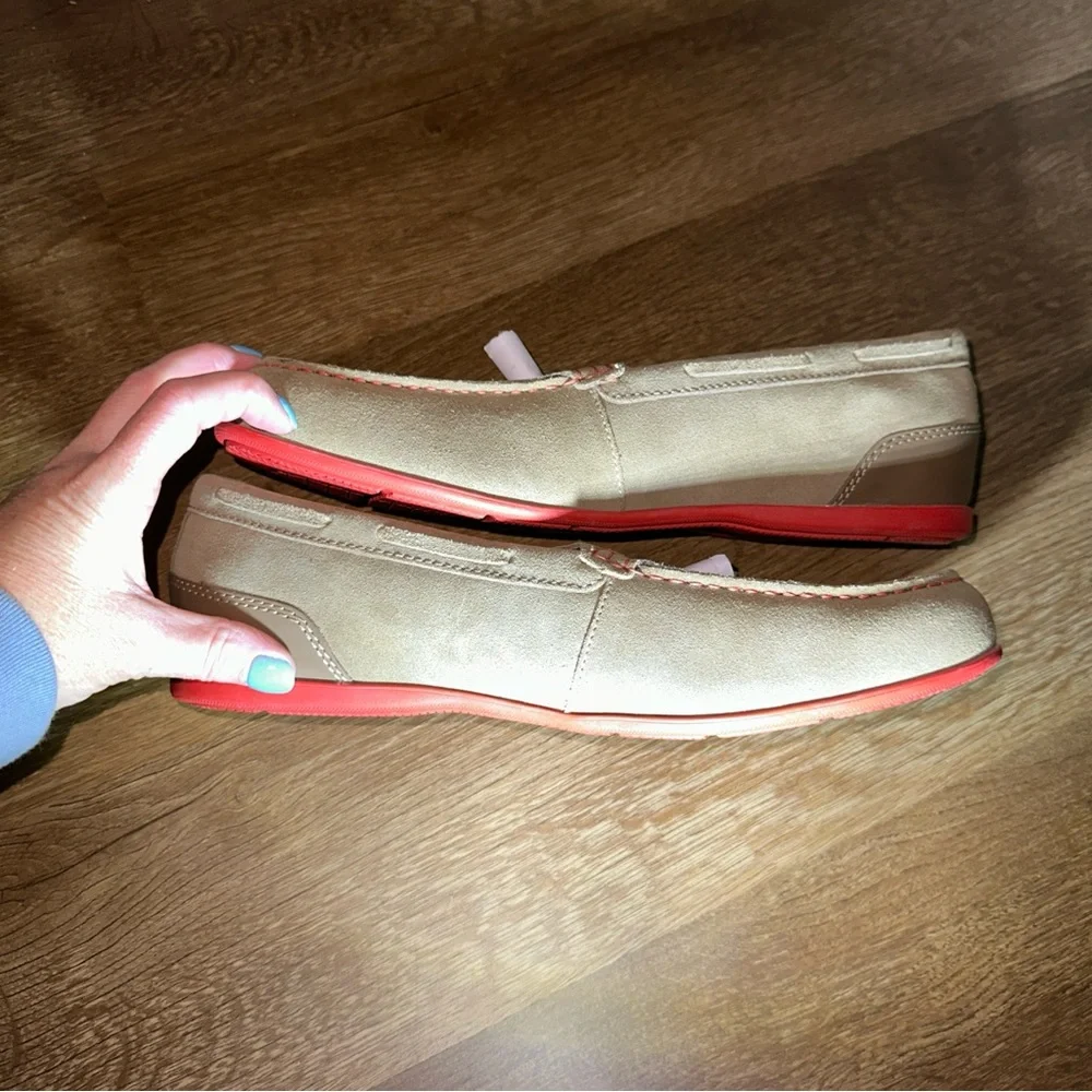 Rockport Malcolm‎ Tassel Loafers Mens 10.5 Tan Suede Slip On Comfort New